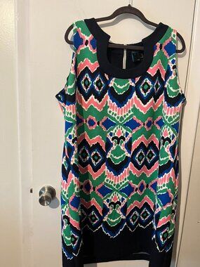 GABBY SKYE Multi Color Sleeveless Dress SZ 18W